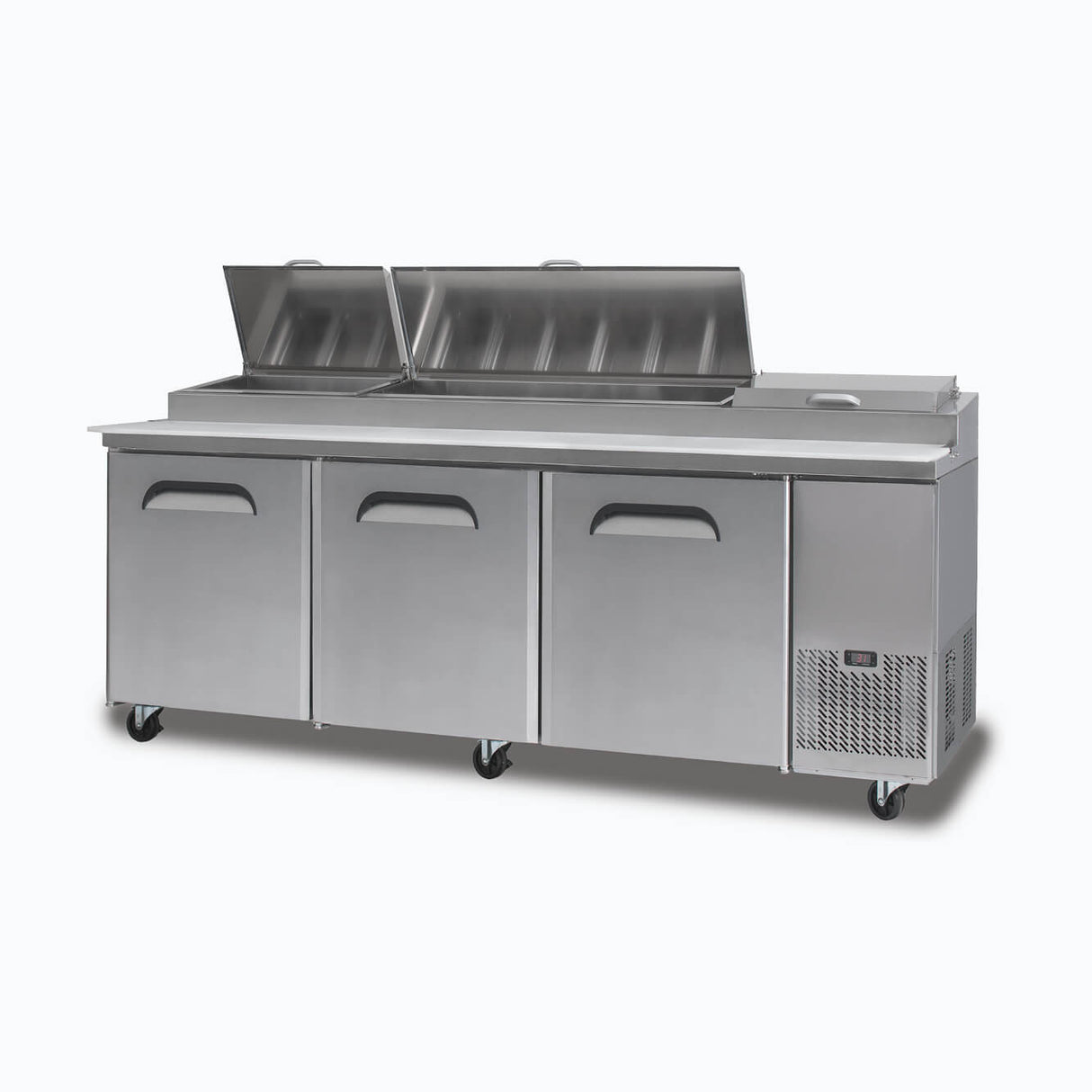 Bromic Pizza Prep Fridge - 3 Doors - 2370mm - 12 Pans - Whisk Hospitality - PP2370