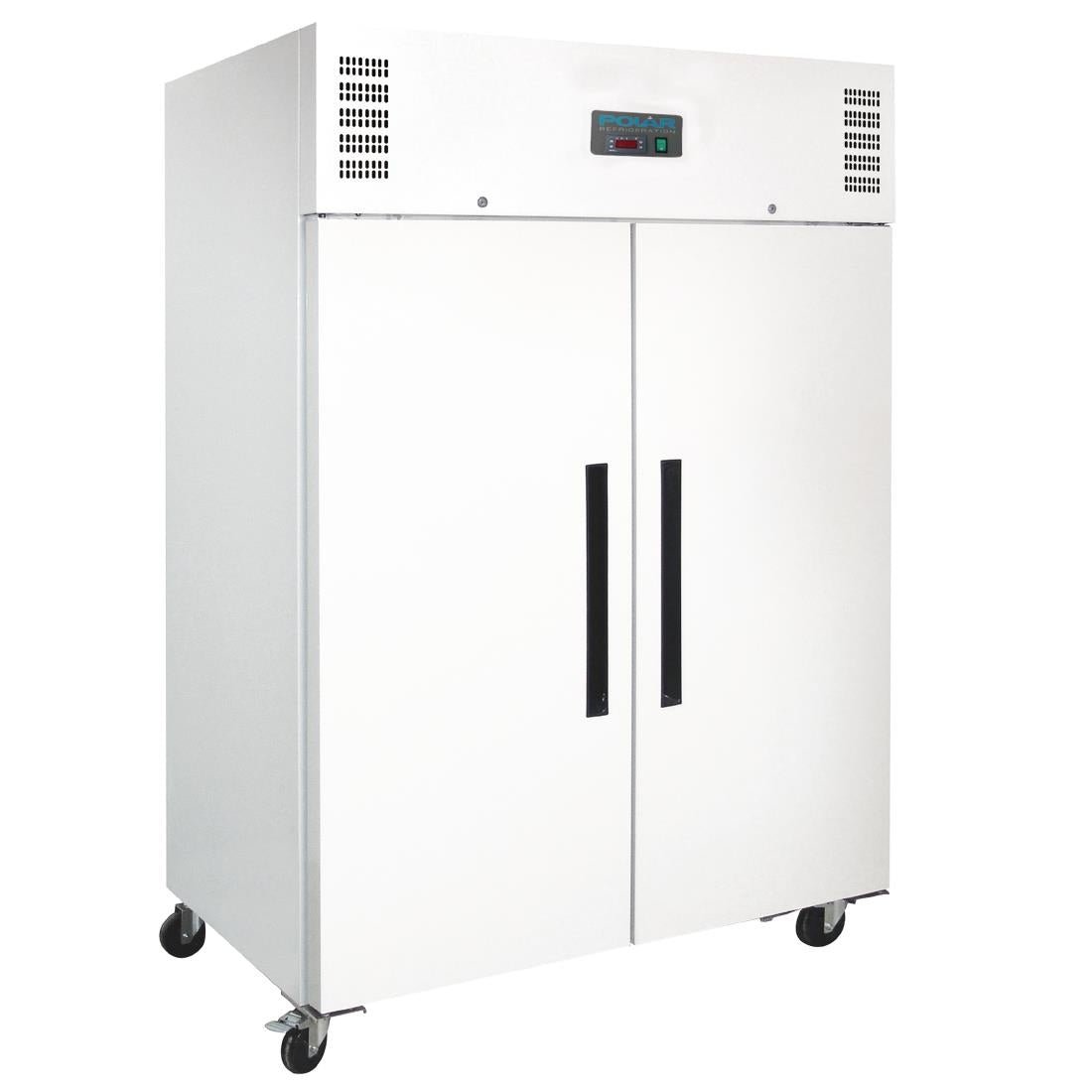 Polar G - Series Solid 2 Door Upright Freezer White Exterior - 1200Ltr DL897 - A - Whisk Hospitality - DL897-A