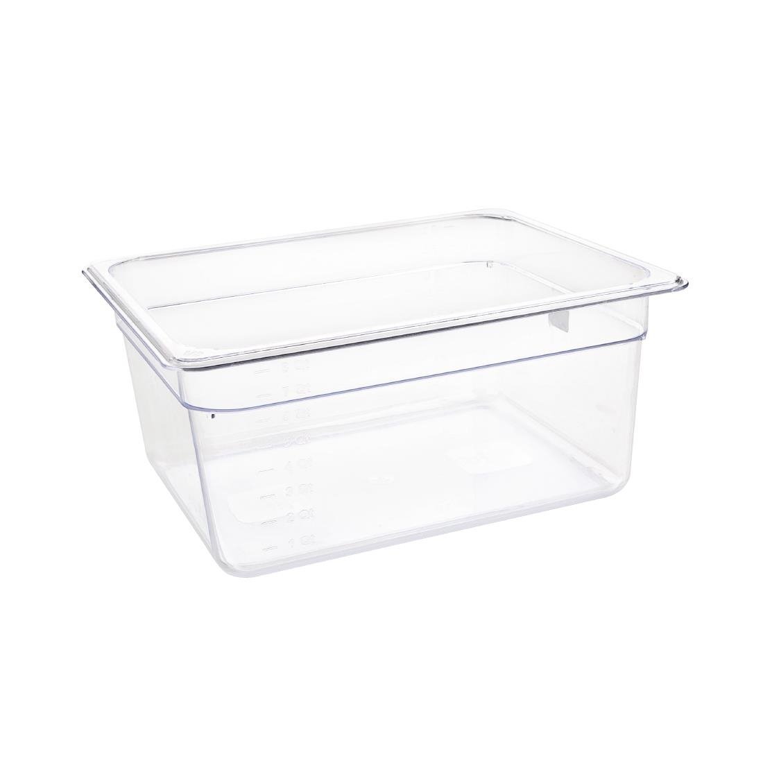 Vogue Clear Polycarbonate - GN 1/2 150mm U230 - Whisk Hospitality - U230