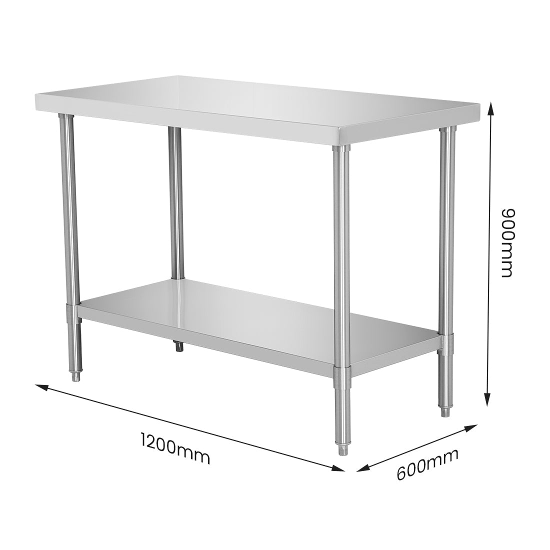 WB6-1200/A Stainless Steel Workbench - Whisk Hospitality - WB6-1200/A