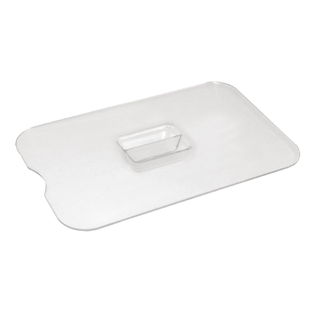 Olympia Kristallon Flat Notched Lid for Medium Salad Crock CB756 - Whisk Hospitality - CB756