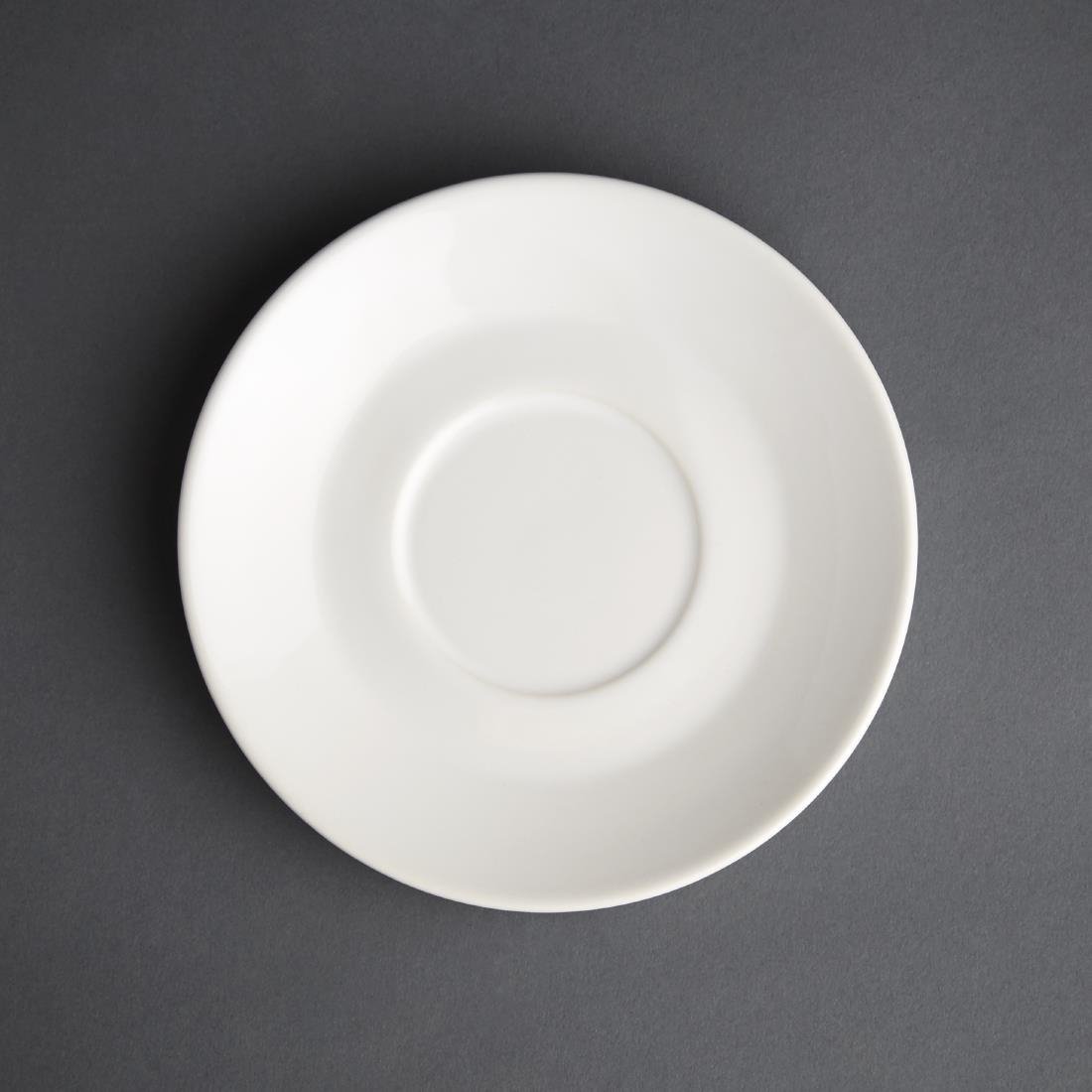 Olympia Cafe Saucer White (Fits GK074 & GK077) - 158mm (Box 12) GL048 - Whisk Hospitality - GL048