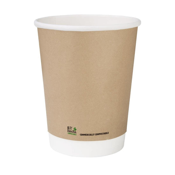 Fiesta Compostable Hot Cup Single Wall Kraft - 225ml (Box 1000) CU980 - Whisk Hospitality - CU980