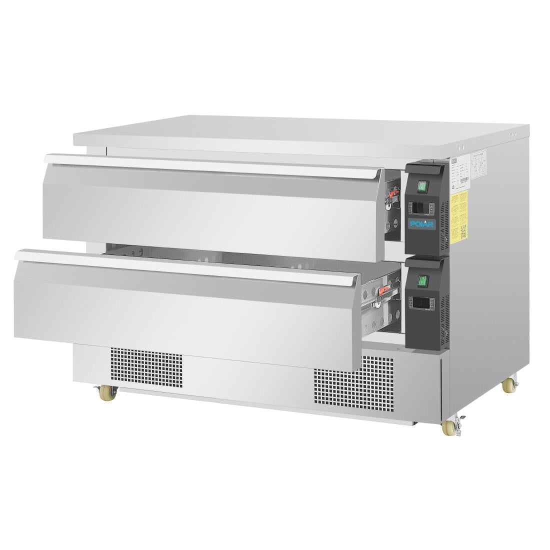 Polar U - Series Double Drawer Counter Fridge Freezer 6xGN DA997 - A - Whisk Hospitality - DA997-A