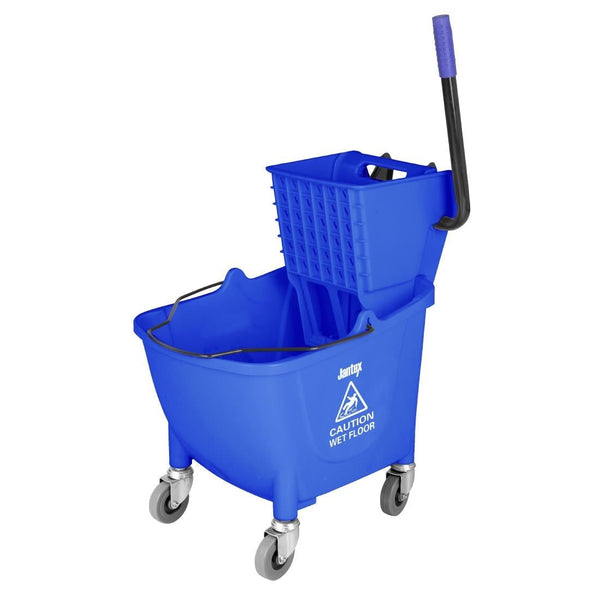 Jantex Mop Bucket with Foot Pedal Release Blue - 25ltr FW869 - Whisk Hospitality - FW869