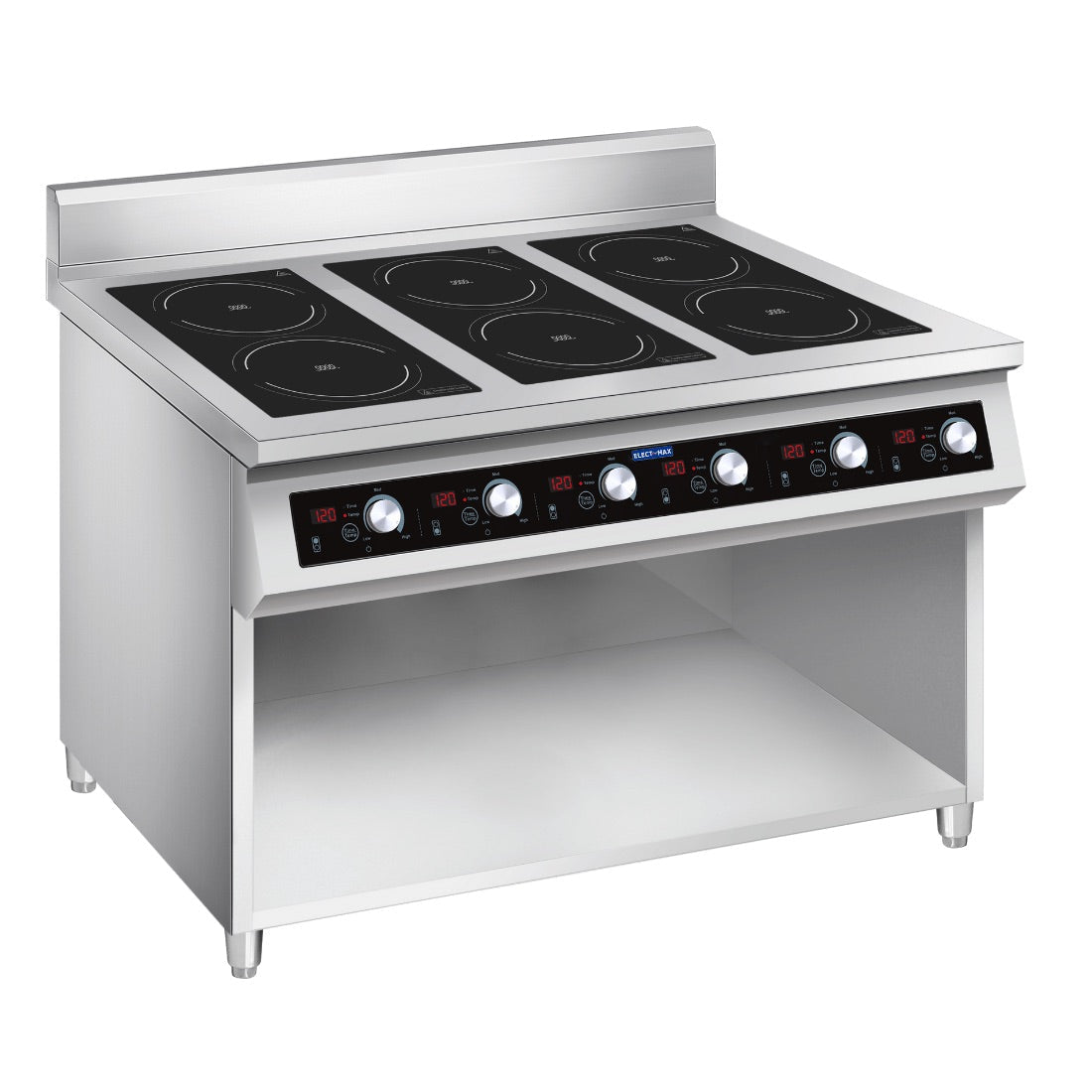 Electmax 700 Series Induction 6 - Burner Cooker with Splashback EIC7 - 1200P - Whisk Hospitality - EIC7-1200P