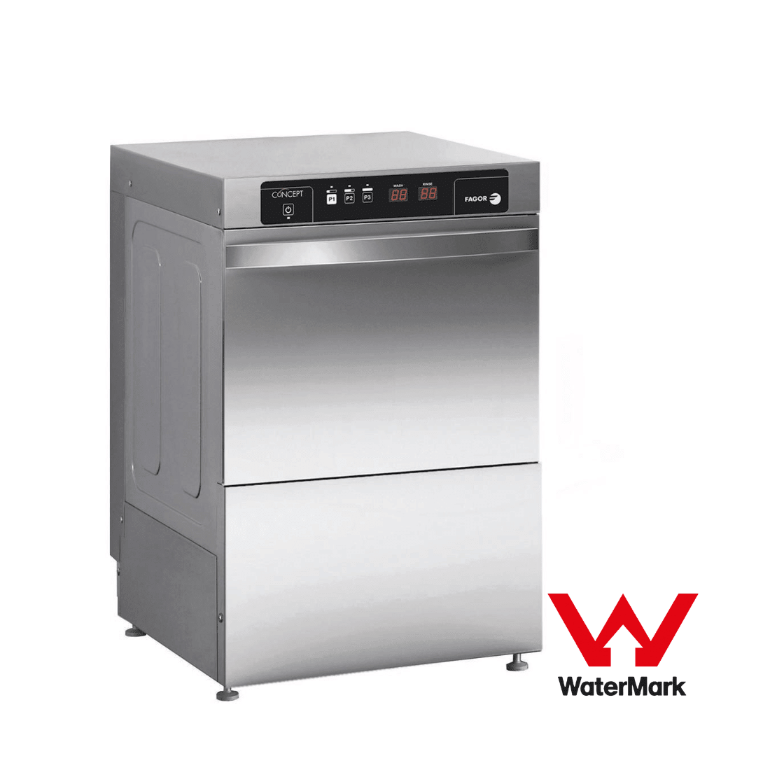 Fagor EVO - CONCEPT glass washer with drain pump and detergent & rinse dispenser cold rinse - CO - 402BDD - Whisk Hospitality - CO-402BDD