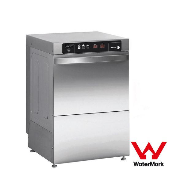Fagor EVO - CONCEPT glass washer with drain pump and detergent & rinse dispenser cold rinse - CO - 402BDD - Whisk Hospitality - CO-402BDD