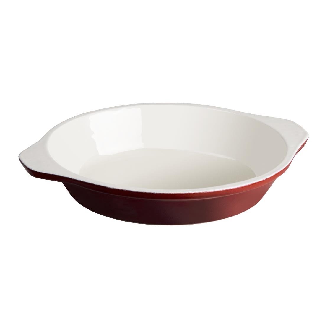 Vogue Round Gratin Red - 400ml GH315 - Whisk Hospitality - GH315