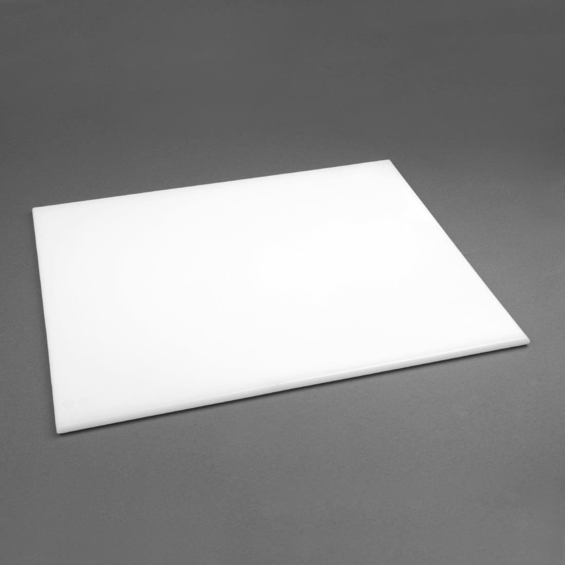 Hygiplas High Density Chopping Board White - 600x450x12mm J017 - Whisk Hospitality - J017