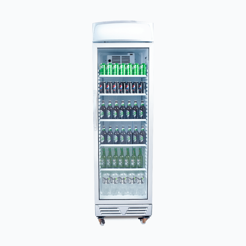 Bromic Upright Display Fridge - 372L - 1 Door - Flat Glass - Lightbox - Whisk Hospitality - GM0374L-NR