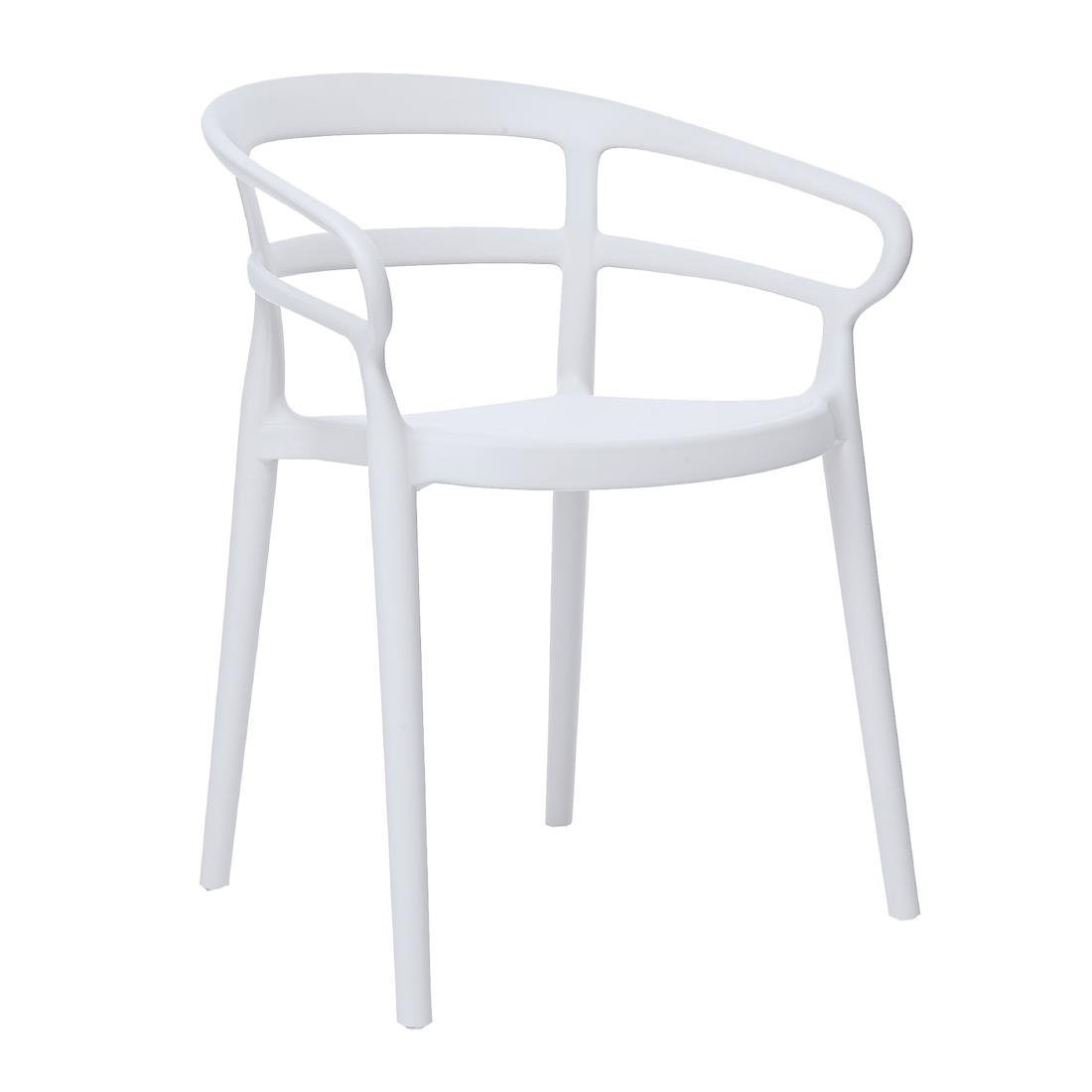 Bolero Mateo Caf‚© Chairs White (Pack 2) DX979 - Whisk Hospitality - DX979