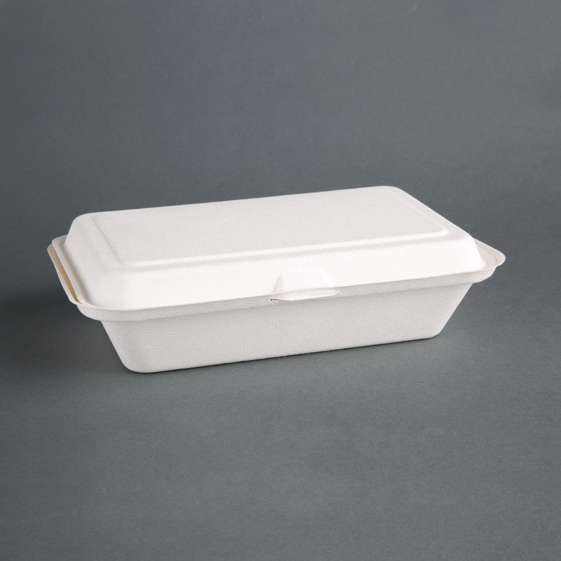 Fiesta Green Compostable Hinged Container - 64x161x248mm (Pack 250) DW249 - Whisk Hospitality - DW249