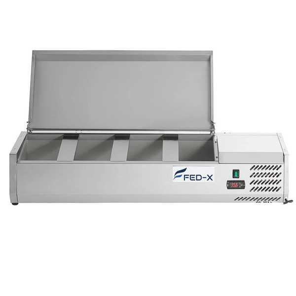 FED - X Salad Bench with Stainless Steel Lid - XVRX1200/380S - Whisk Hospitality - XVRX1200/380S