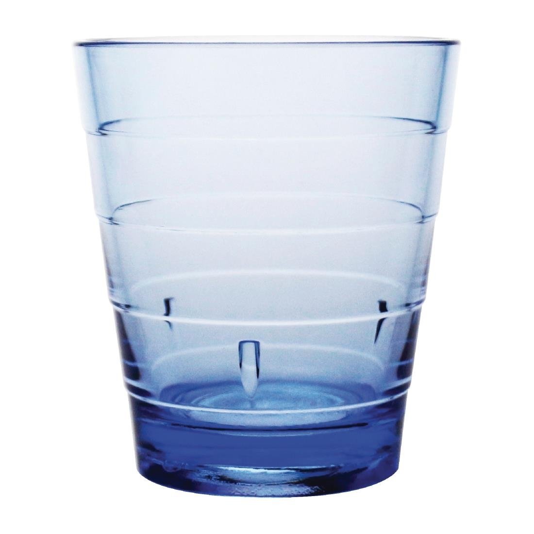 Olympia Kristallon Polycarbonate Ringed Tumbler - 285ml 10oz Blue (Box 6) DC921 - Whisk Hospitality - DC921