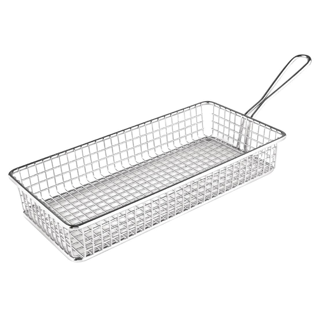 Olympia Rectangular Presentation Basket St/St 45(H)x260(W) x130(D)mm GG869 - Whisk Hospitality - GG869