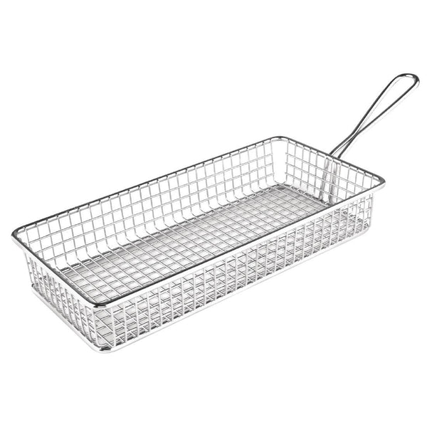 Olympia Rectangular Presentation Basket St/St 45(H)x260(W) x130(D)mm GG869 - Whisk Hospitality - GG869