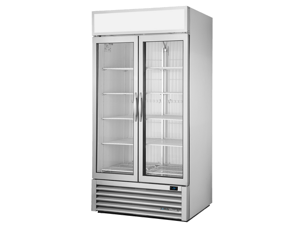 True Refrigeration Upright Retail Merchandiser Freezer 2 Full Glass Swing Doors - GDM - 35F - HC - FGD01 - Whisk Hospitality - GDM-35F-HC-FGD01