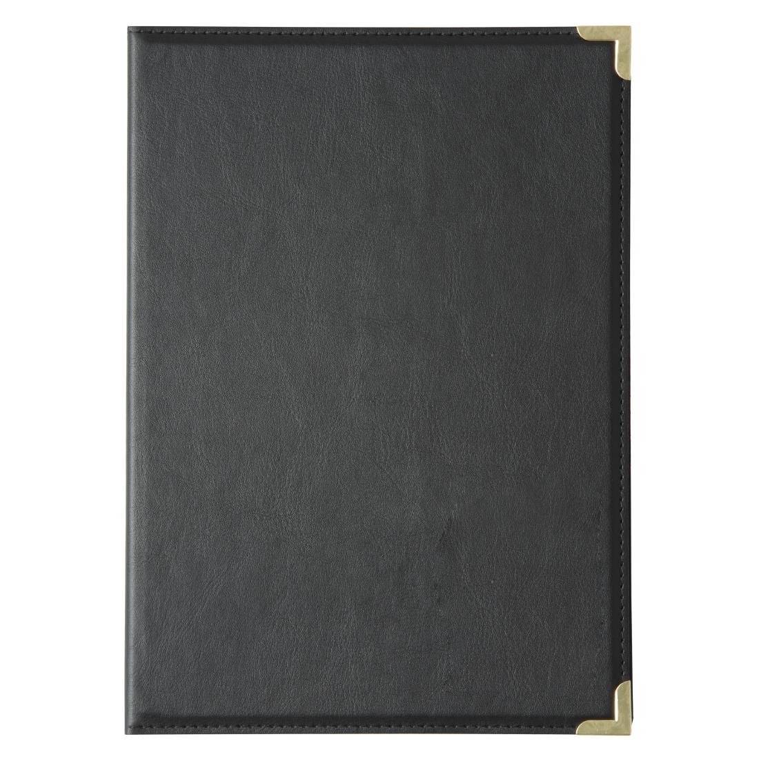 Menu Cover Leatherette Black - A4 E221 - Whisk Hospitality - E221