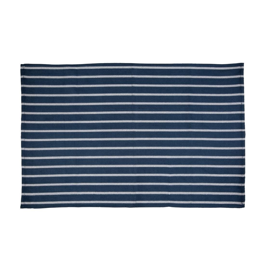EDLP - Vogue Tea Towel Butchers Stripe (Navy & White Stripe) 460x710mm CE146 - Whisk Hospitality - CE146