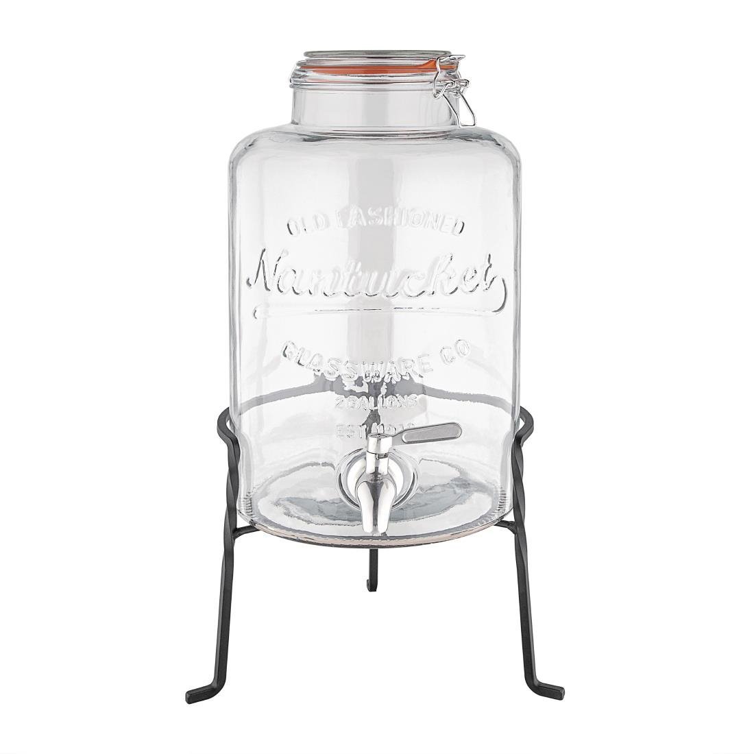 Glass Retro Water Dispenser with Base - 8.5Ltr 460(h)x200(w)x210(d)mm CK939 - Whisk Hospitality - CK939