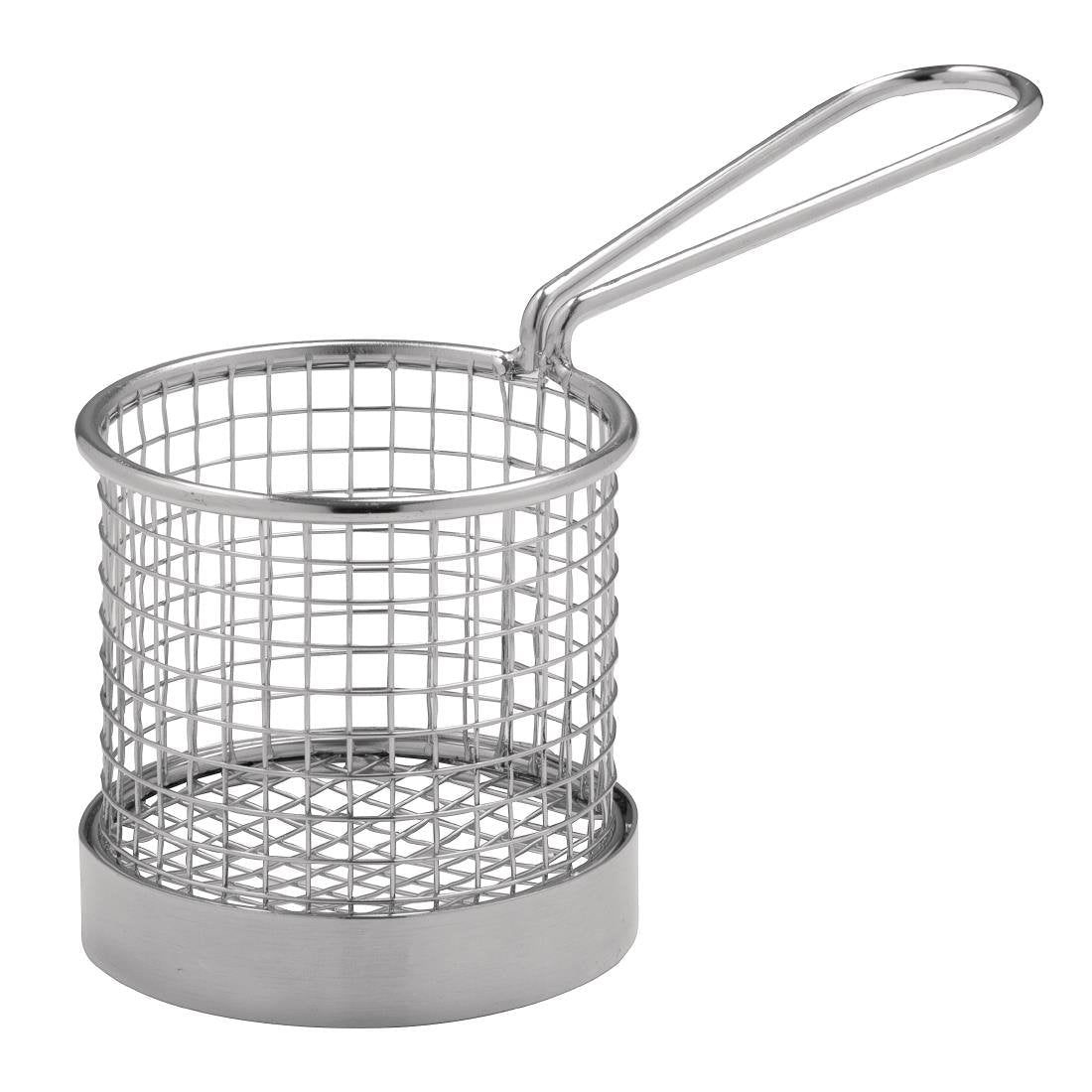 Presentation Basket with handle - 80dia x 80mm H CE148 - Whisk Hospitality - CE148