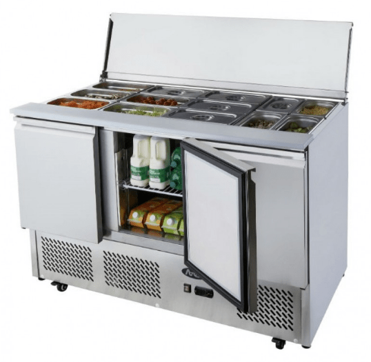 Atosa 3 DOORS SLIDING LID SALADETTE FRIDGE 1365 MM ESL3850 - Whisk Hospitality - ESL3850