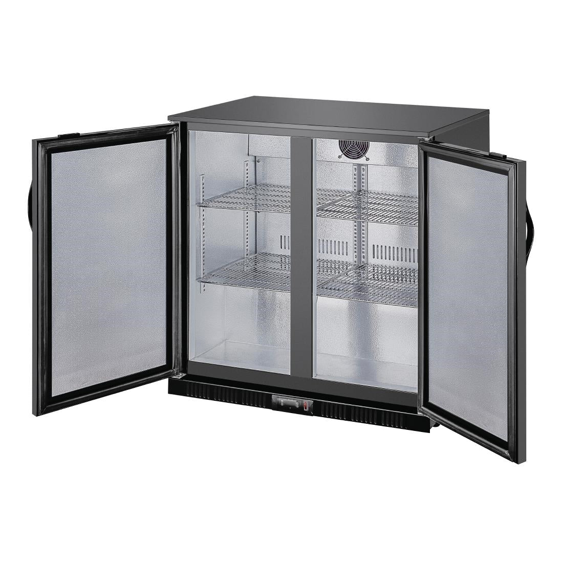 Polar G - Series Back Bar Cooler with Double Solid Hinged Doors Black - 850mm GE998 - A - Whisk Hospitality - GE998-A