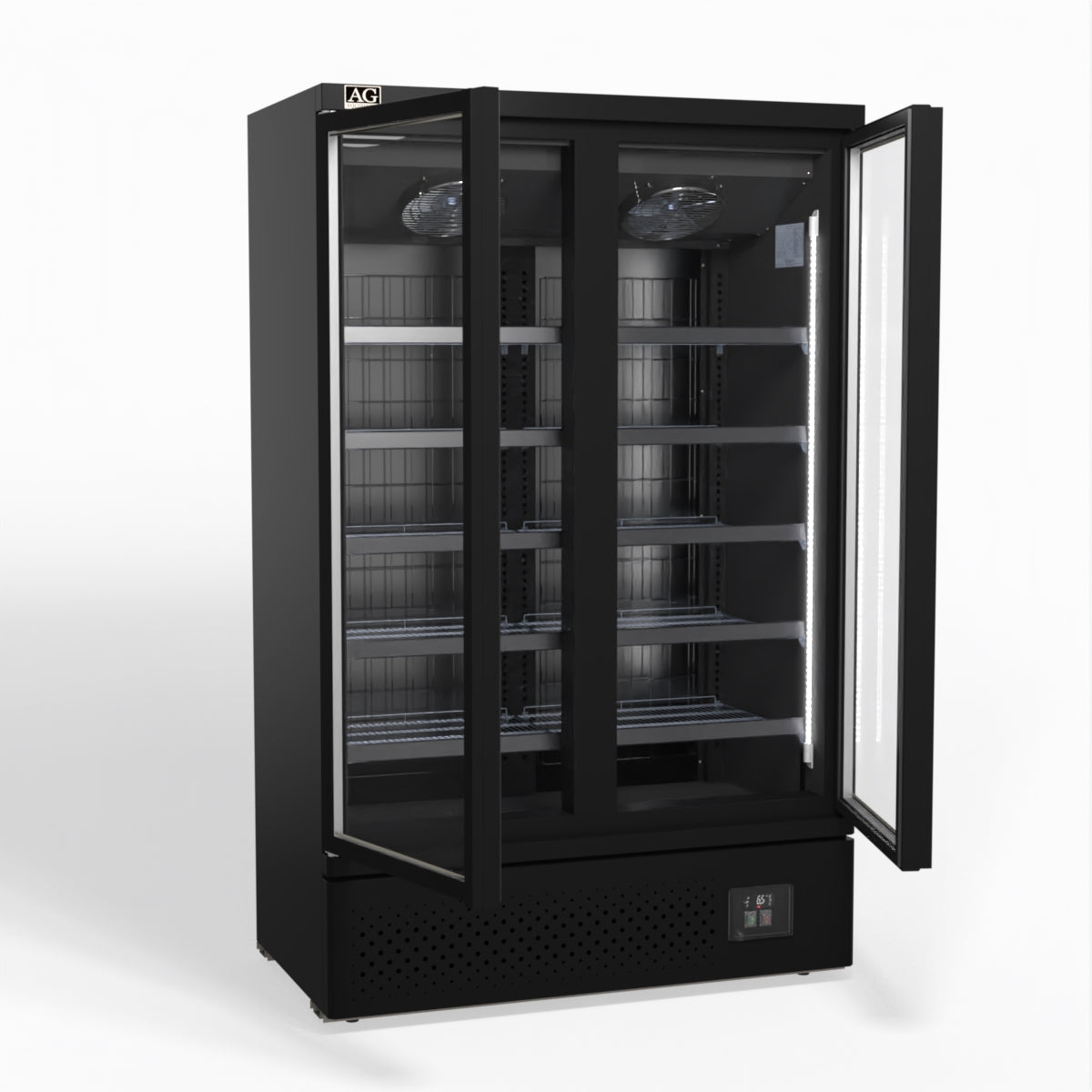 AG Supermarket Two Glass Doors Upright Display Fridge - 1000 Litre CSB1000 - Whisk Hospitality - CSB1000