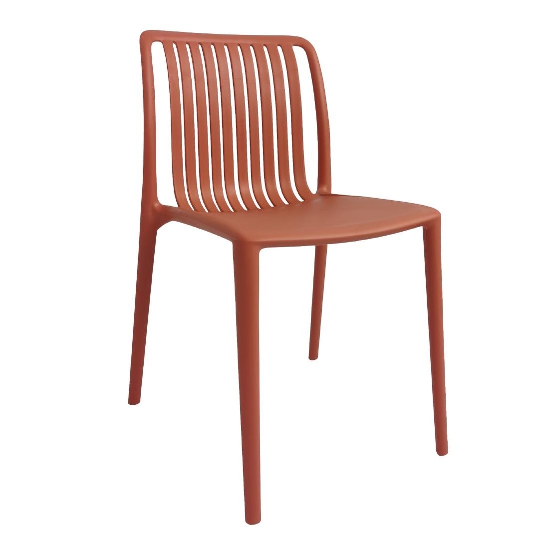 Bolero Verona Caf‚© Chairs Mild Orange (Pack 2) DX977 - Whisk Hospitality - DX977