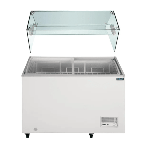 Polar G - Series Display Chest Freezer - 270Ltr with Glass Surround FL992 - A - Whisk Hospitality - FL992-A