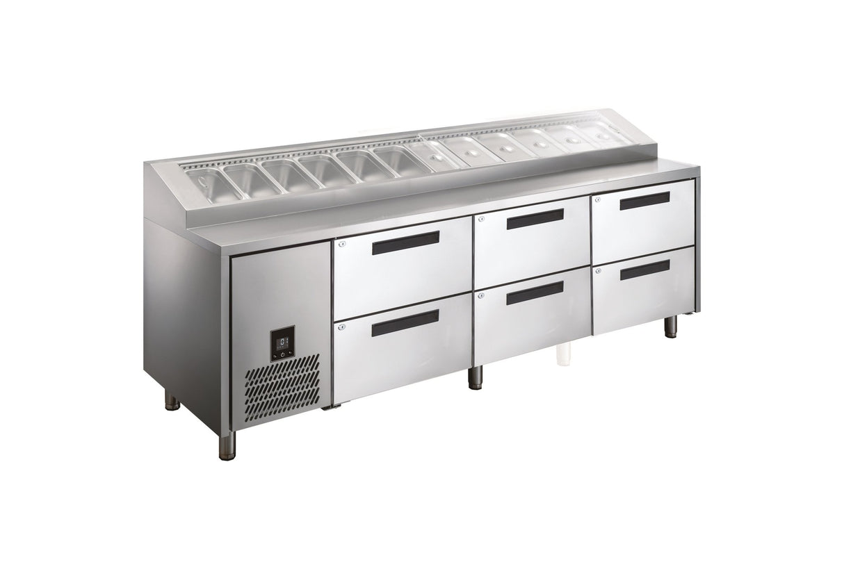 Glacian Pizza Prep With Doors HPB2476DDD - Whisk Hospitality - HPB2476DDD