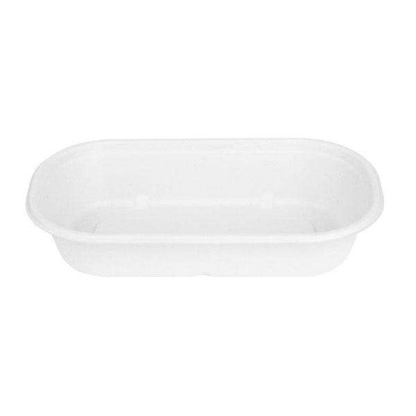 Fiesta Compostable Bagasse Oval Container - 850ml (Pack 100) HW627 - Whisk Hospitality - HW627