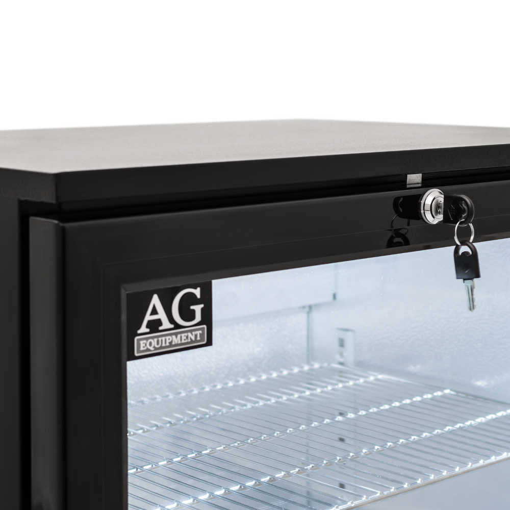 AG Single Door Bar Fridge - Black Body & Doors BEER1 - Whisk Hospitality - BEER1