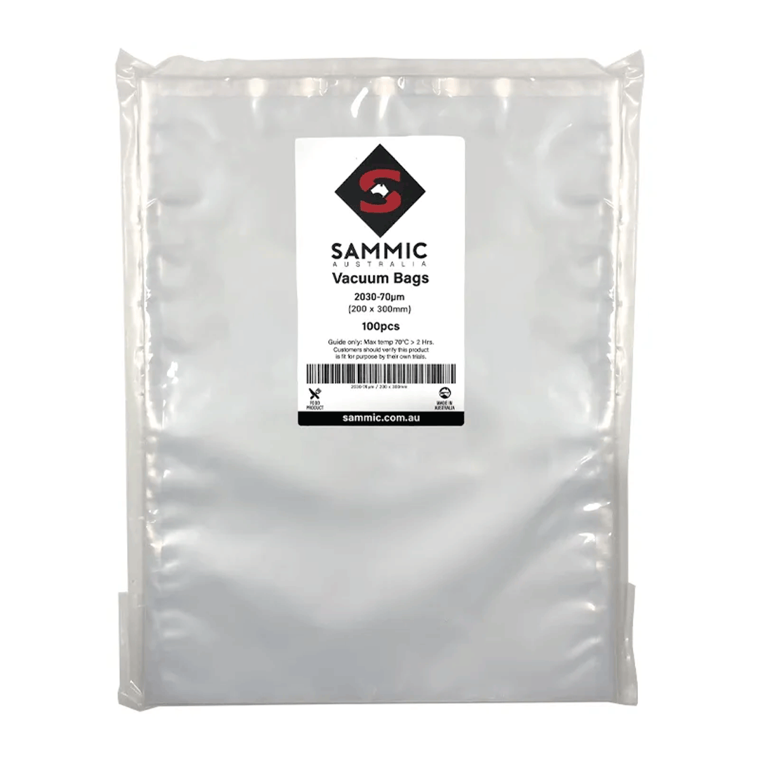 Sammic Australia PACK OF 100 BAGS, 200 x 300mm, 70µm 2030 - 70µm - Whisk Hospitality - 2030-70µm