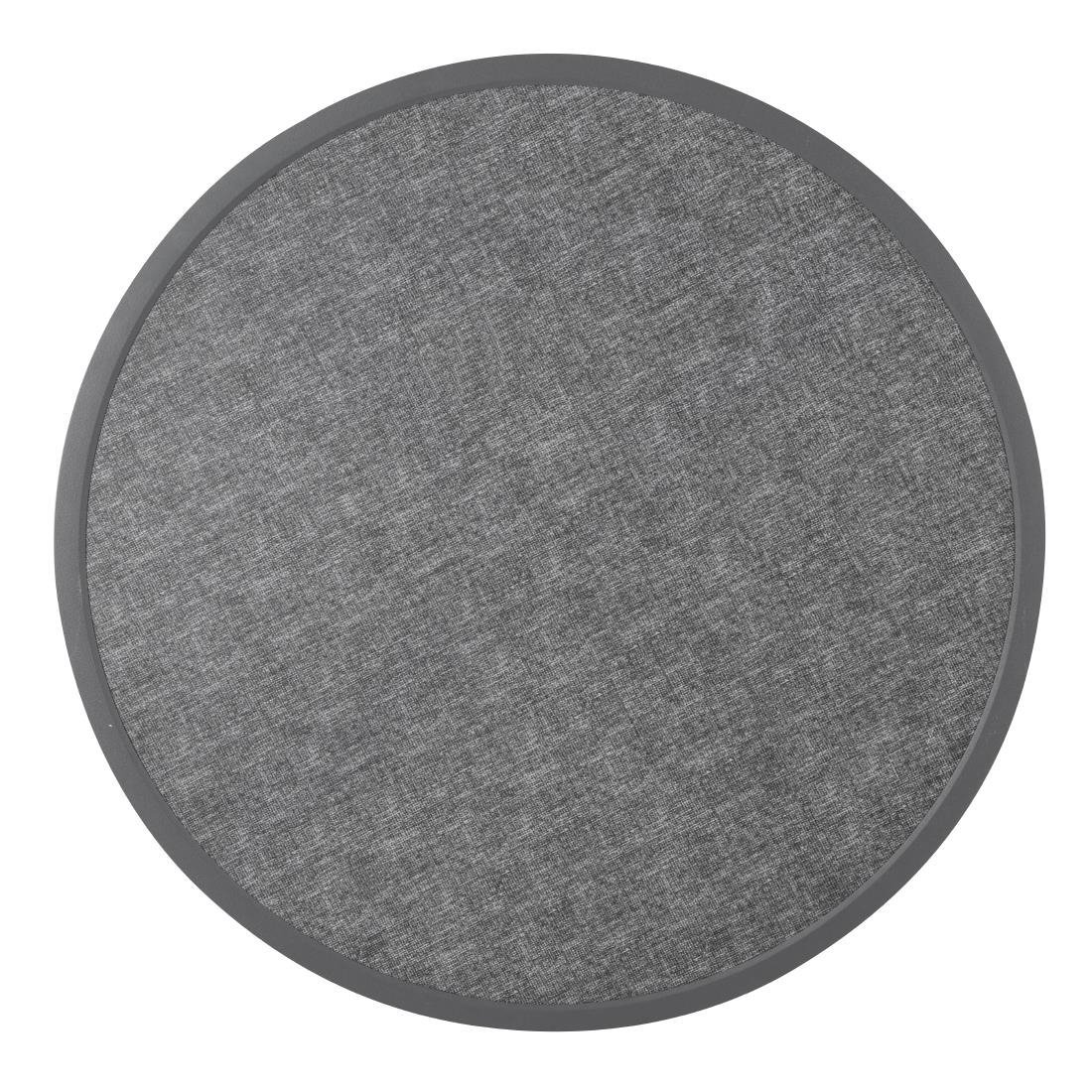 Bolero Black Brushed Mix Outdoor Fibre Glass Table Top Square Grey Trim Rnd580mm DL489 - Whisk Hospitality - DL489