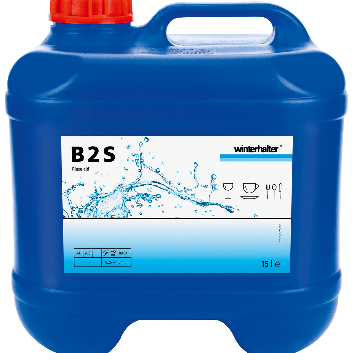 Produktbild von Winterhalter B2S Säurehaltiger Klarspüler – 10 L – Geruchsneutral & Spülmaschinengeeignet – Für Glas, Porzellan & Edelstahl