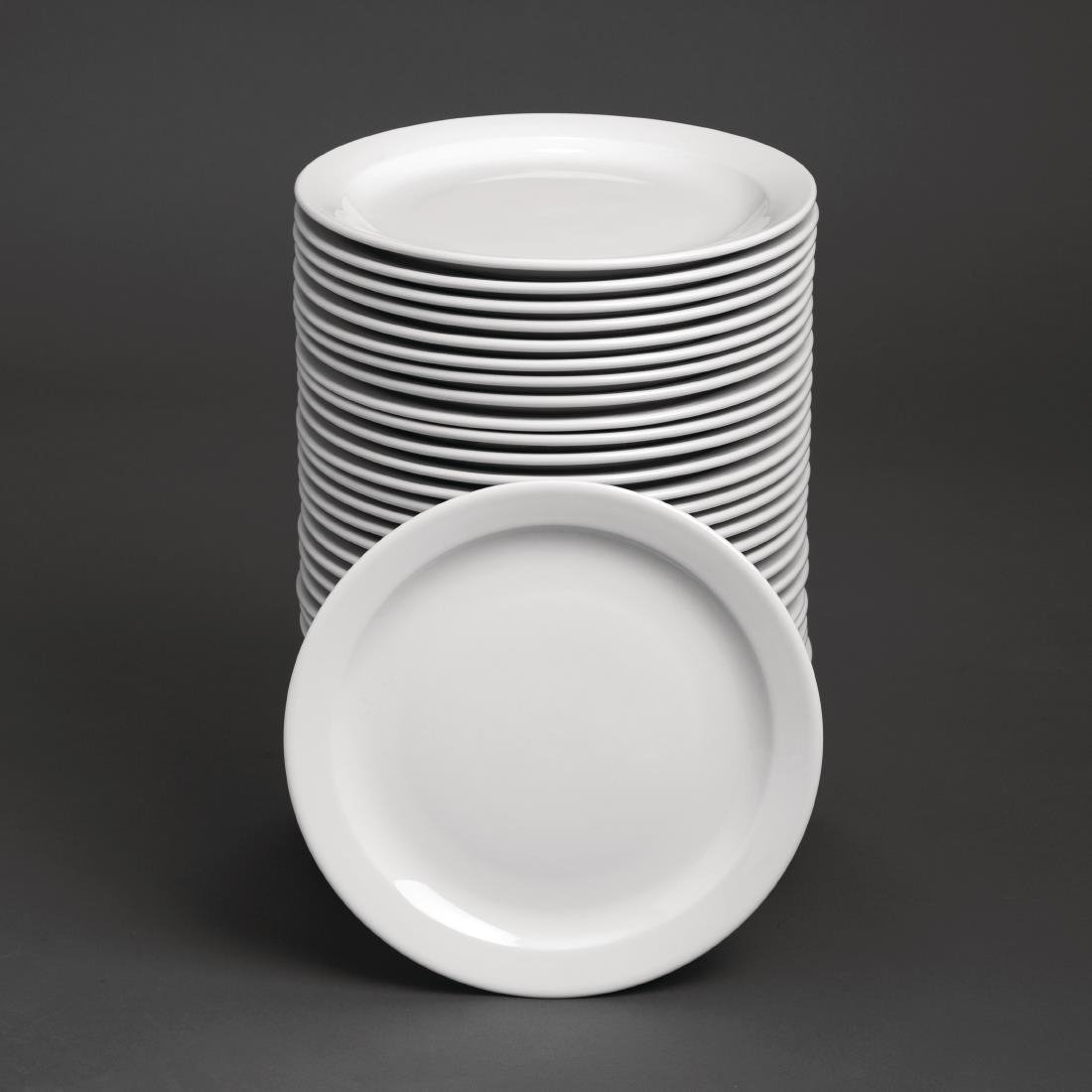 Sale Offer - Athena Hotelware Narrow Rimmed Plate - 28.4cm 11" (Box 36) S755 - Whisk Hospitality - S755
