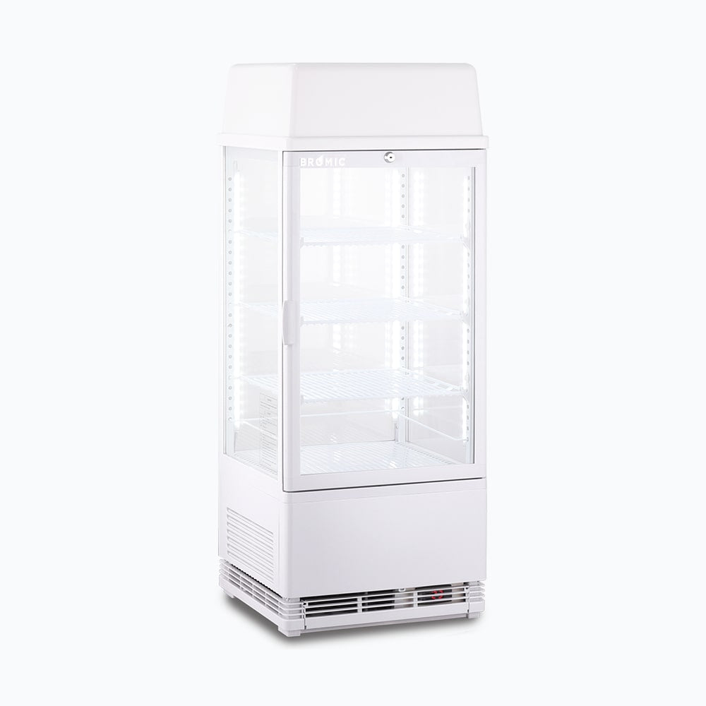 Bromic Countertop Fridge - 78L - 1 Door - Flat Glass - White - Whisk Hospitality - CT0080G4LW-NR