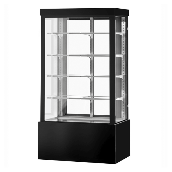 Bonvue Noir Grand 1200mm 4 Shelves Square Cake Display Cabinet CVS120-4B - Whisk Hospitality - CVS120-4B