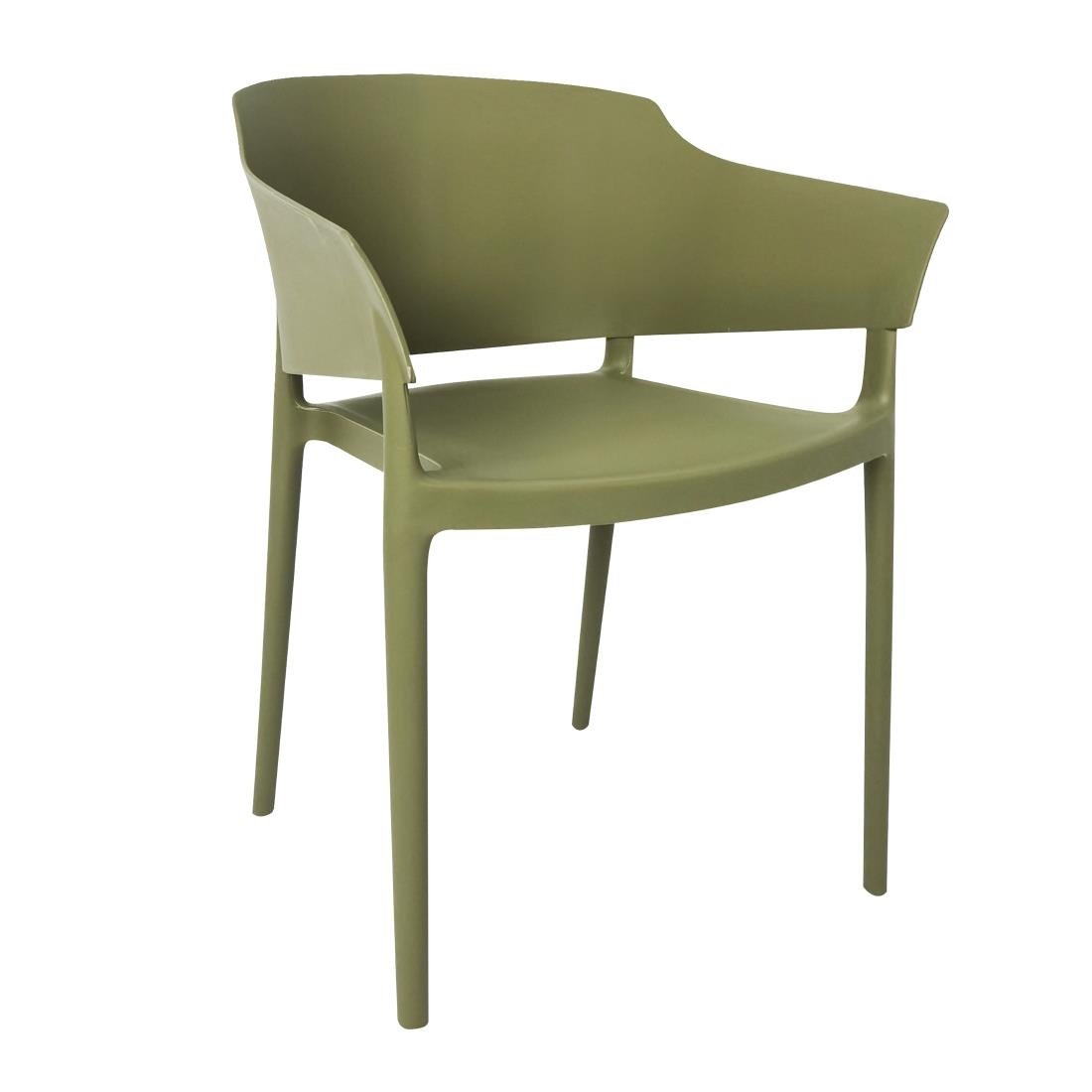 Bolero Lorenzo Cafe Chairs Green Tea (Pack 2) DX971 - Whisk Hospitality - DX971