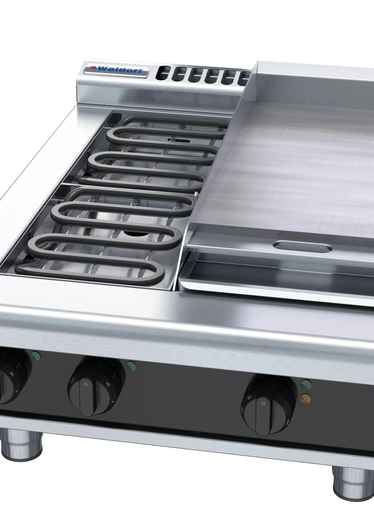 Waldorf Bold Rnlb8403E B 600Mm Electric Cooktop Low Back Version Bench Model - Whisk Hospitality - RNLB8403E-B