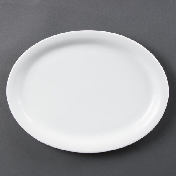 Olympia Whiteware Oval Plate /Platter - 295mm (Box 6) CB484 - Whisk Hospitality - CB484