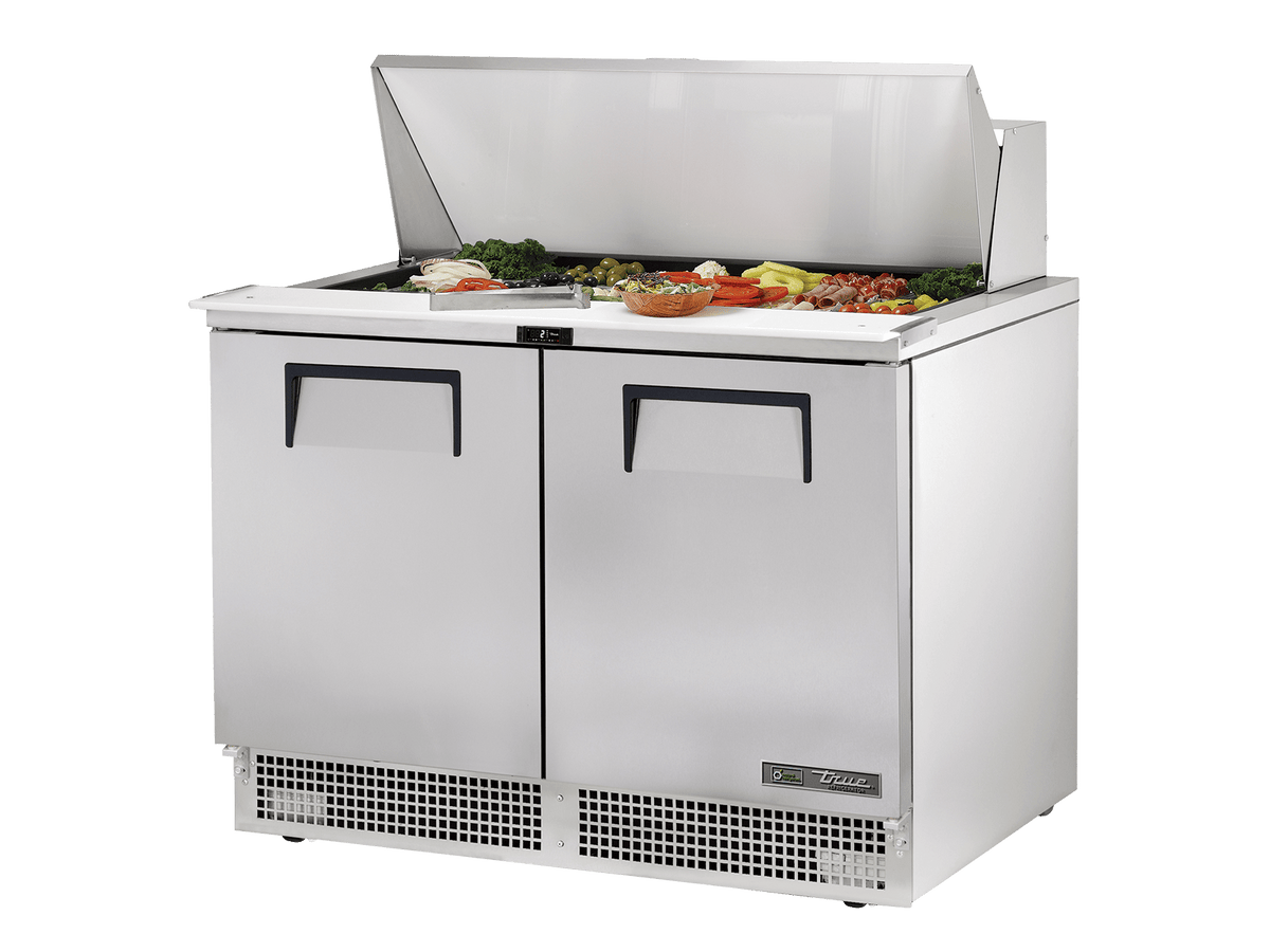 True Refrigeration Prep Table 18x 1/6 Top Pans 2 Solid Swing Doors - TFP - 48 - 18M - HC - Whisk Hospitality - TFP-48-18M-HC