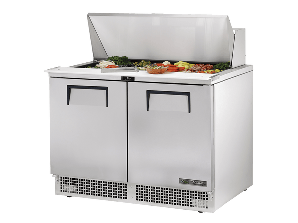True Refrigeration Prep Table 18x 1/6 Top Pans 2 Solid Swing Doors - TFP - 48 - 18M - HC - Whisk Hospitality - TFP-48-18M-HC