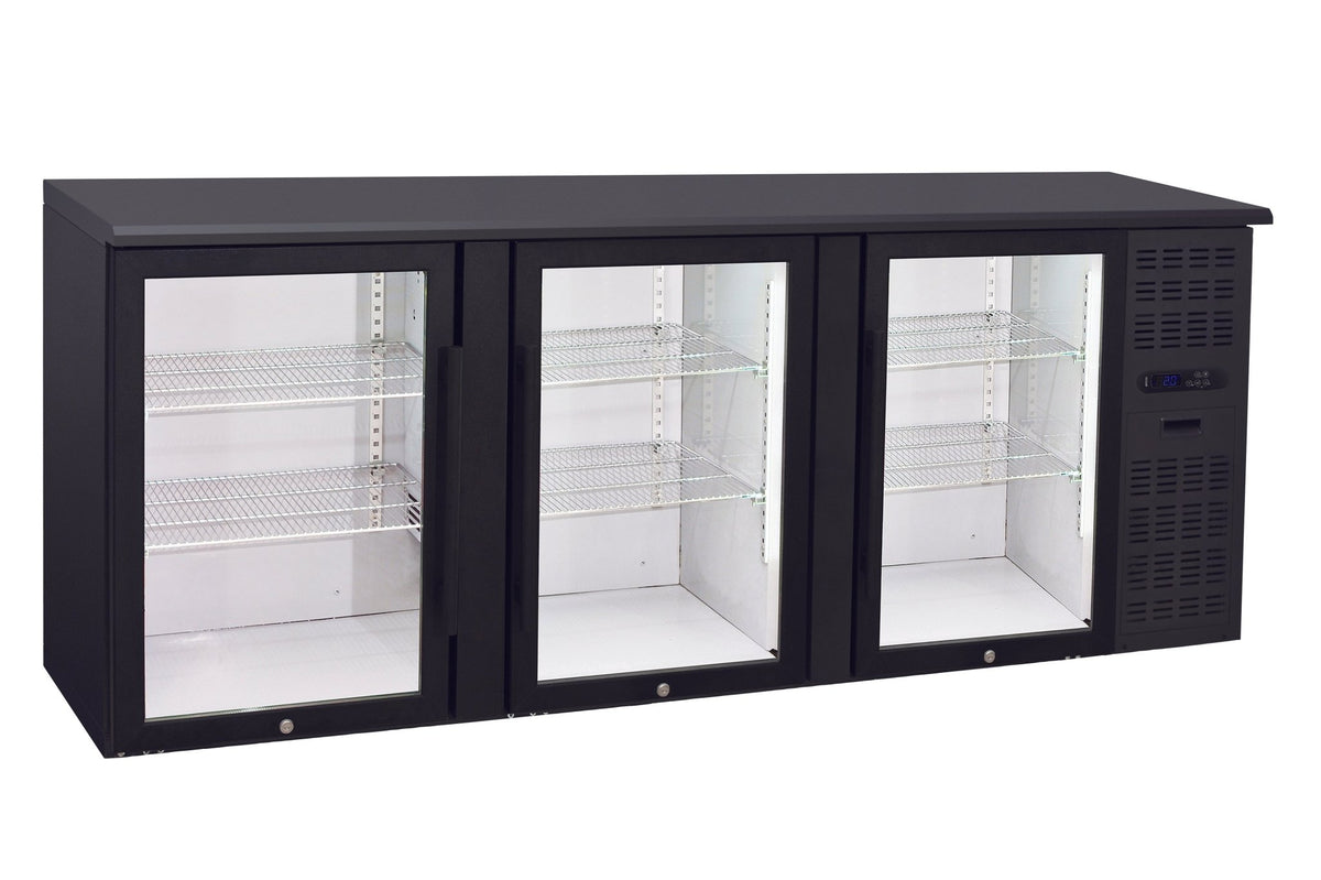 Anvil 3 Door Glass Door Back Bar BBZ0300 - Whisk Hospitality - BBZ0300