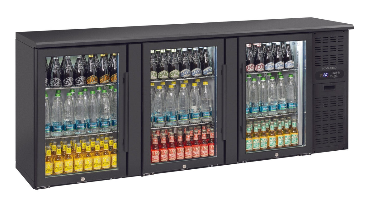 Anvil 3 Door Glass Door Back Bar BBZ0300 - Whisk Hospitality - BBZ0300