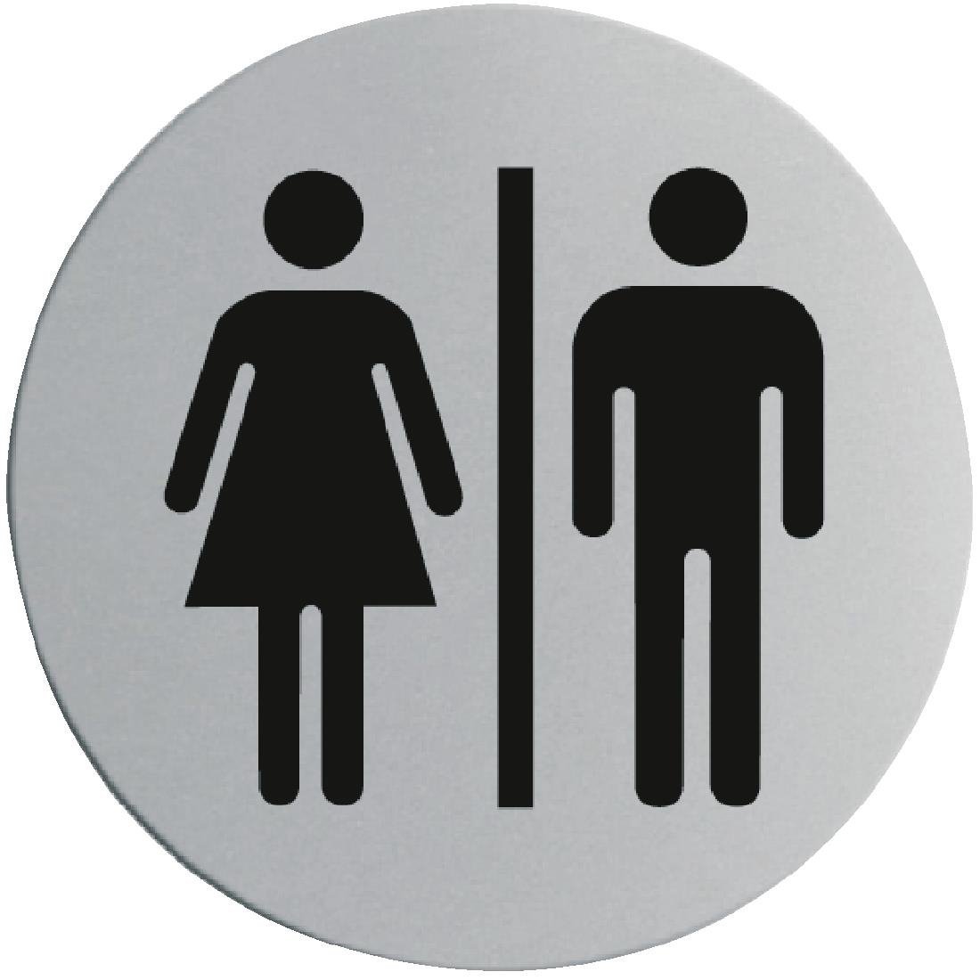 Vogue Ladies/Gentlemen S/A Door Sign St/St U058 - Whisk Hospitality - U058