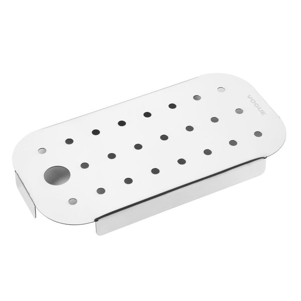 Vogue Stainless Steel GN Drainer Tray for GN 1/4 FU269 - Whisk Hospitality - FU269