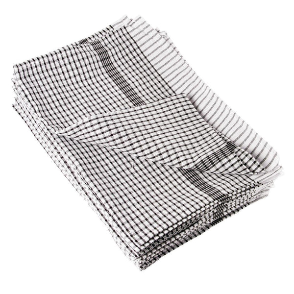 EDLP - Vogue Wonderdry Tea Towels Black - 760x510mm 30x20" (Pack 10) CC597 - Whisk Hospitality - CC597